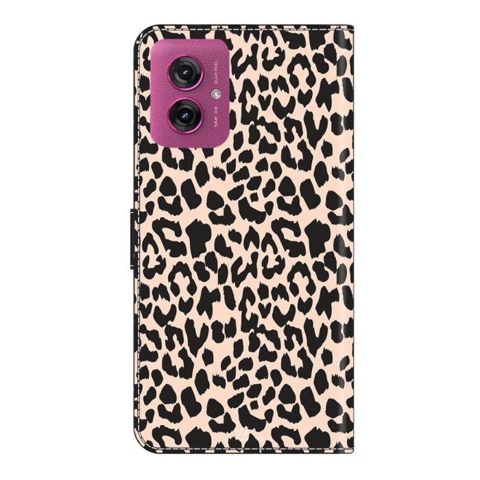 Bild 6, Motorola Moto G55 5G Fodral Läder Leopard