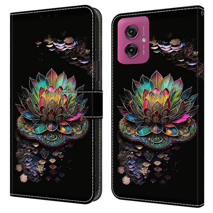 Bild 1, Motorola Moto G55 5G Fodral Läder Lotus Blomma