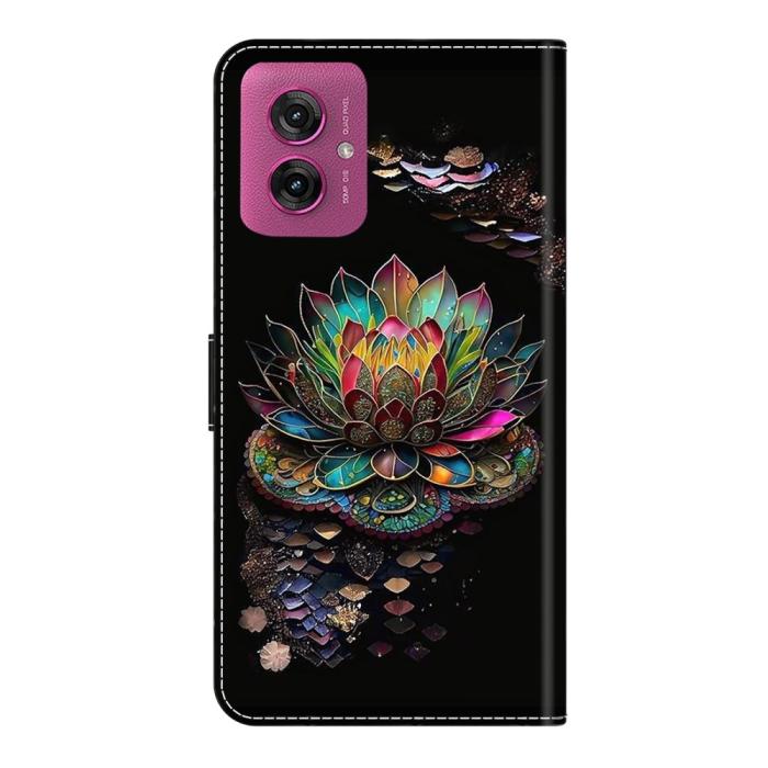 Bild 6, Motorola Moto G55 5G Fodral Läder Lotus Blomma