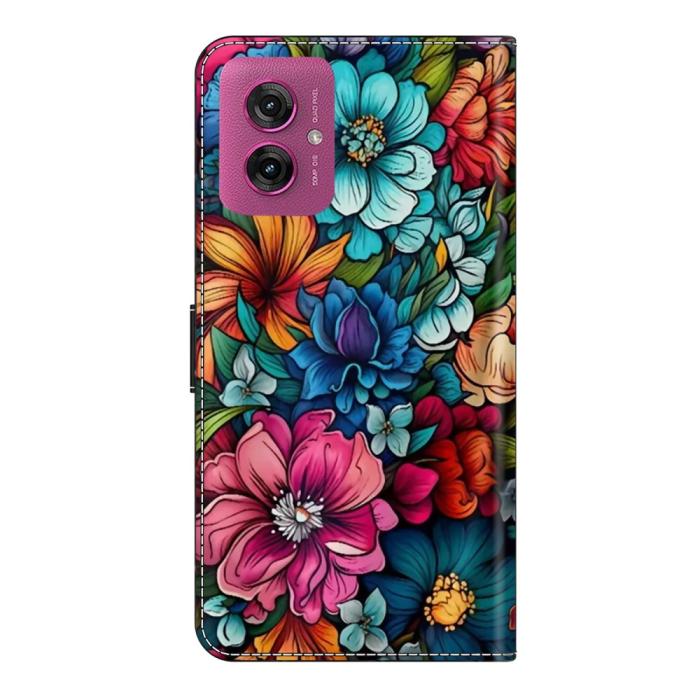 Bild 6, Motorola Moto G55 5G Fodral Läder Blommor