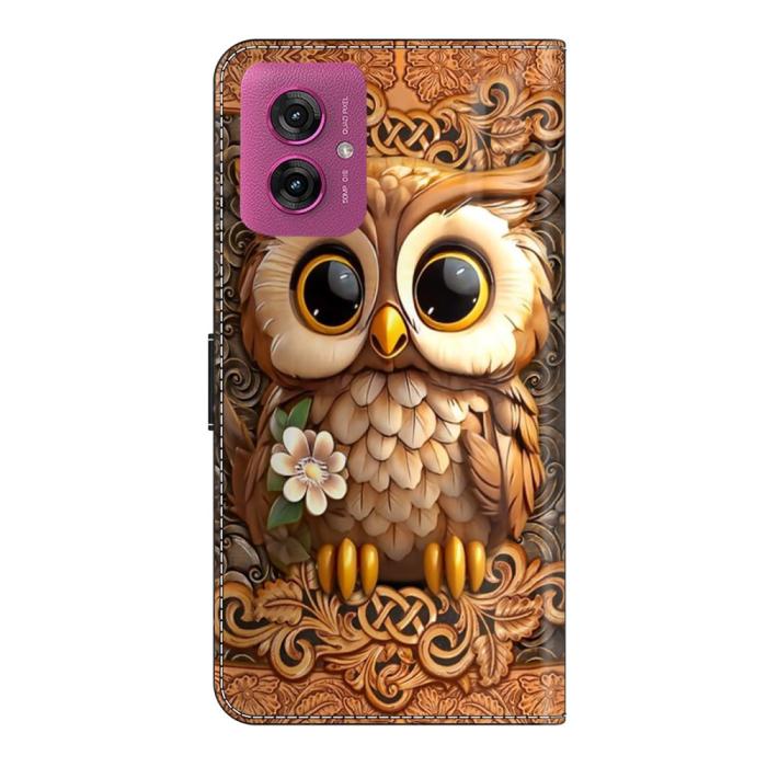 Bild 6, Motorola Moto G55 5G Fodral Läder Uggla