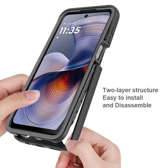Bild 2, Motorola Moto G55 5G Skal Hybrid 360 Shockproof Svart