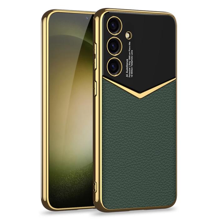 Bild 1, GKK Galaxy S25 Plus Skal Läder Hybrid Electroplate Grön
