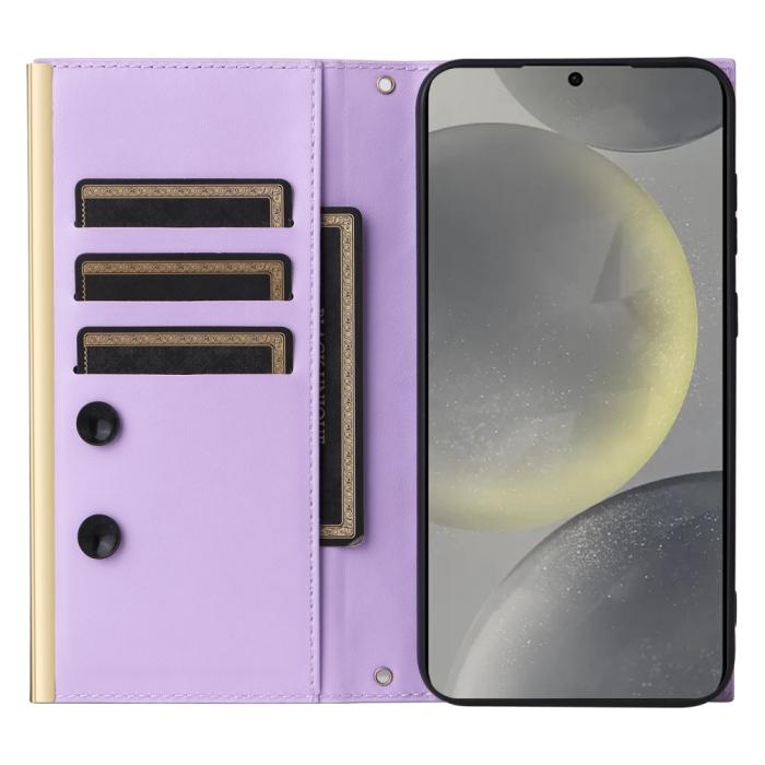 Bild 2, Samsung Galaxy S25 Plus Fodral Rhombus Läder Lila