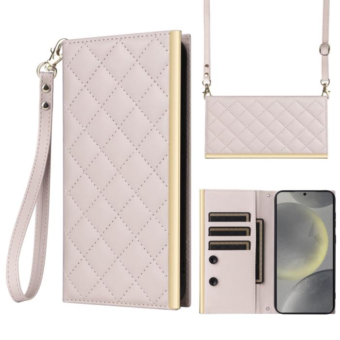 Bild 1, Samsung Galaxy S25 Plus Fodral Rhombus Läder Beige