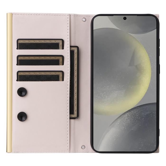 Bild 2, Samsung Galaxy S25 Plus Fodral Rhombus Läder Beige