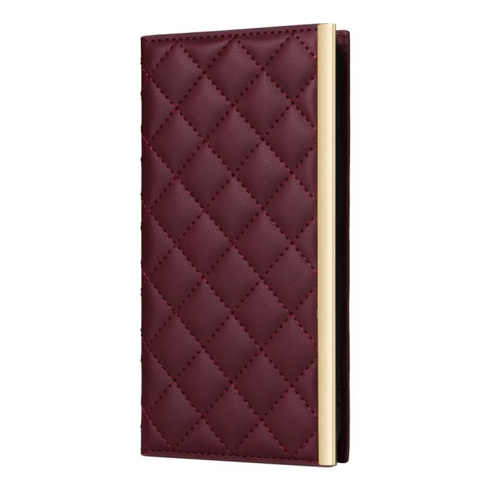 Bild 6, Samsung Galaxy S25 Plus Fodral Rhombus Läder Vinröd