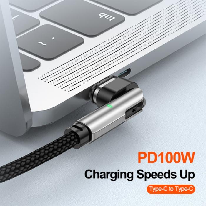 Bild 4, ENKAY 1 m 3in1 USB-C - Lightning / USB-C Magnetisk Svart