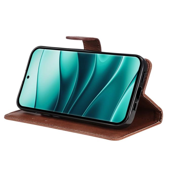 Bild 3, Xiaomi Redmi Note 14 Pro/Pro Plus 5G Fodral Solid Läder Brun