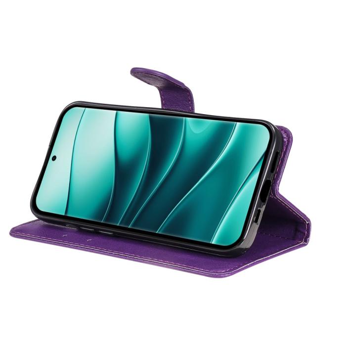 Bild 3, Xiaomi Redmi Note 14 Pro/Pro Plus 5G Fodral Solid Läder Lila