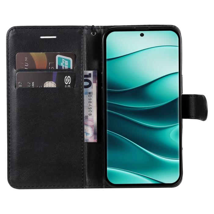 Bild 2, Xiaomi Redmi Note 14 Pro/Pro Plus 5G Fodral Solid Läder Svart