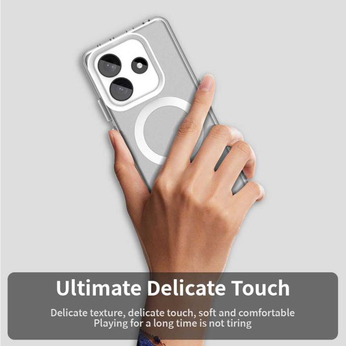 Bild 5, Xiaomi Redmi Note 14 5G Skal MagSafe Matt Hybrid Vit