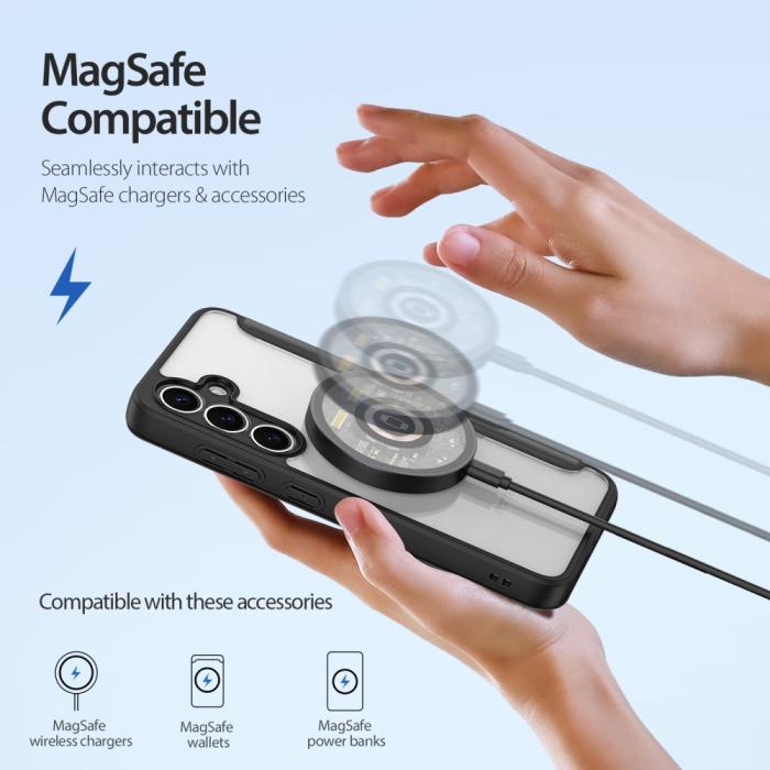 Bild 3, DUX DUCIS Samsung Galaxy S25 Fodral MagSafe Skin X Pro Svart