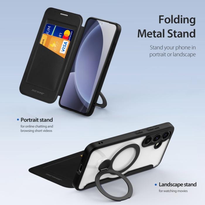 Bild 5, DUX DUCIS Galaxy S25 Fodral MagSafe Kickstand Skin X Pro Svart