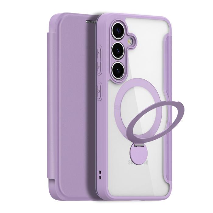 Bild 1, DUX DUCIS Galaxy S25 Fodral MagSafe Kickstand Skin X Pro Lila/Rosa