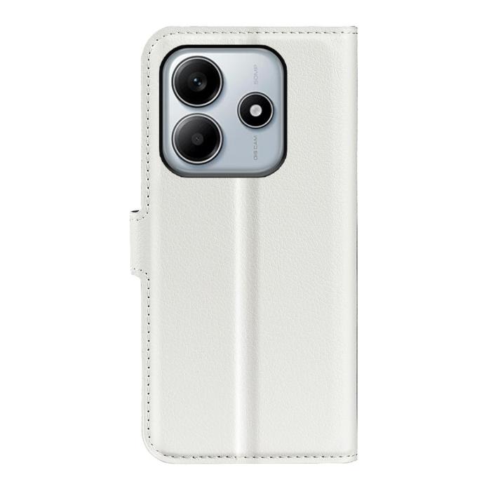 Bild 6, Xiaomi Redmi Note 14 5G Fodral Litchi Läder Vit