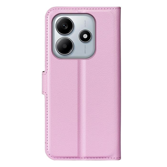 Bild 6, Xiaomi Redmi Note 14 5G Fodral Litchi Läder Ljus Rosa