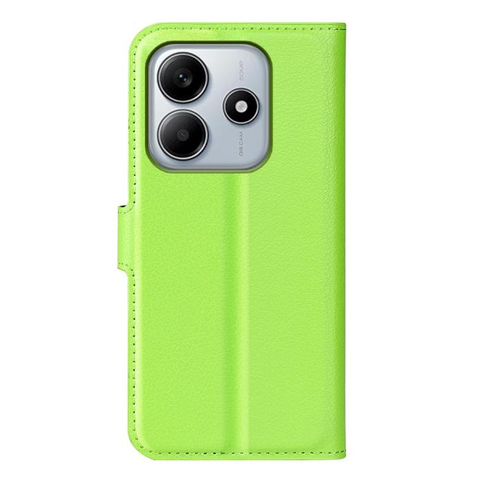 Bild 6, Xiaomi Redmi Note 14 5G Fodral Litchi Läder Grön