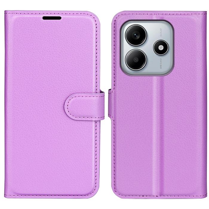 Bild 1, Xiaomi Redmi Note 14 5G Fodral Litchi Läder Lila