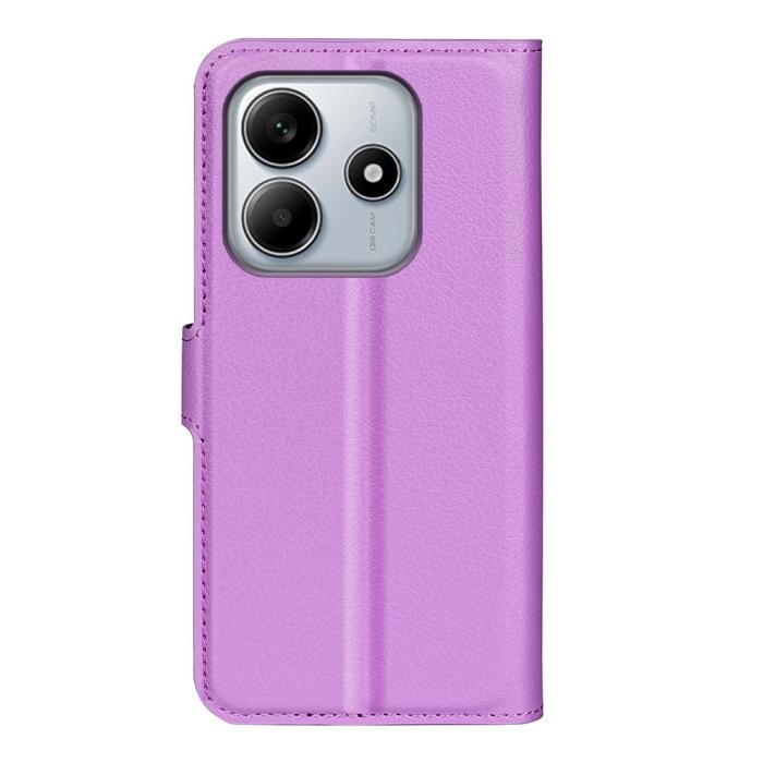 Bild 6, Xiaomi Redmi Note 14 5G Fodral Litchi Läder Lila