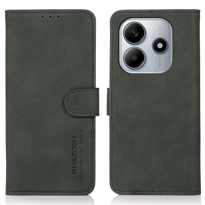 Bild 1, KHAZNEH Xiaomi Redmi Note 14 4G Fodral Retro Läder Grön