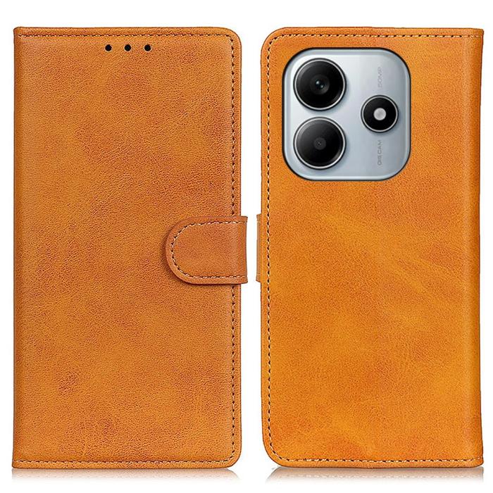 Bild 1, Xiaomi Redmi Note 14 4G Fodral Läder Brun