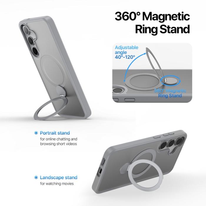 Bild 5, DUX DUCIS Samsung Galaxy S25 Skal MagSafe Yind Series Grå