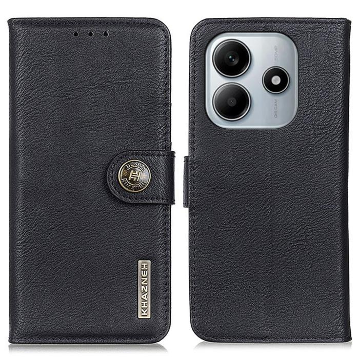 Bild 1, KHAZNEH Xiaomi Redmi Note 14 4G Fodral Läder Svart