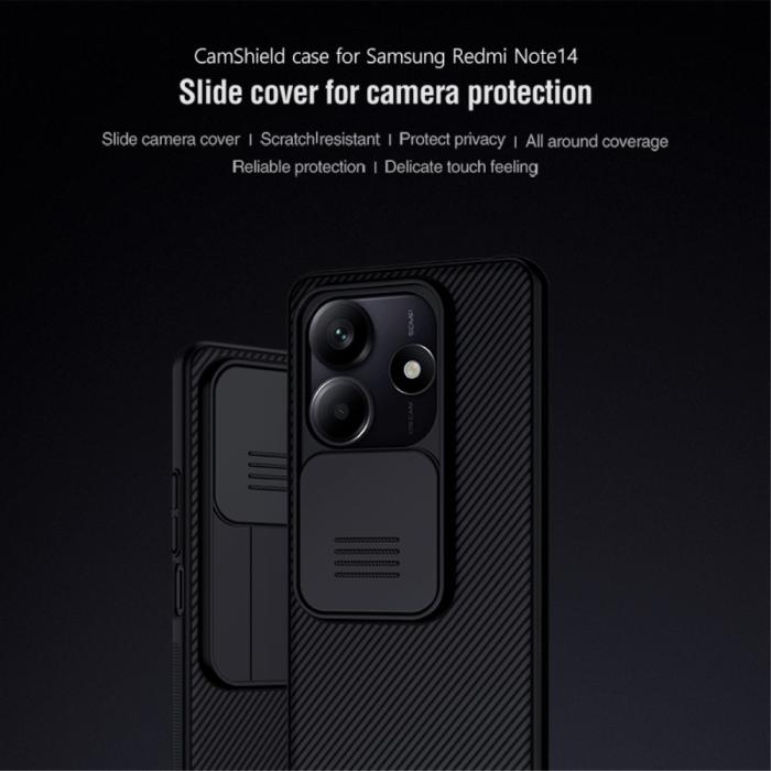 Bild 4, NILLKIN Xiaomi Redmi Note 14 5G/4G Skal CamShield Svart