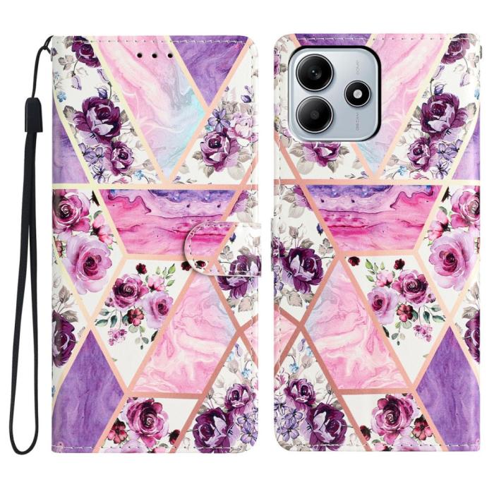 Bild 1, Xiaomi Redmi Note 14 5G Fodral Med Tryck Lila Blommor