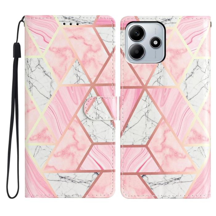 Bild 1, Xiaomi Redmi Note 14 5G Fodral Med Tryck Rosa Marmor