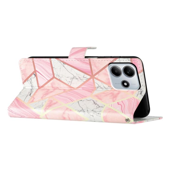 Bild 3, Xiaomi Redmi Note 14 5G Fodral Med Tryck Rosa Marmor