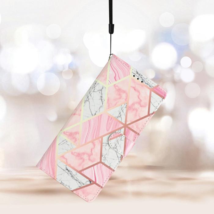 Bild 6, Xiaomi Redmi Note 14 5G Fodral Med Tryck Rosa Marmor