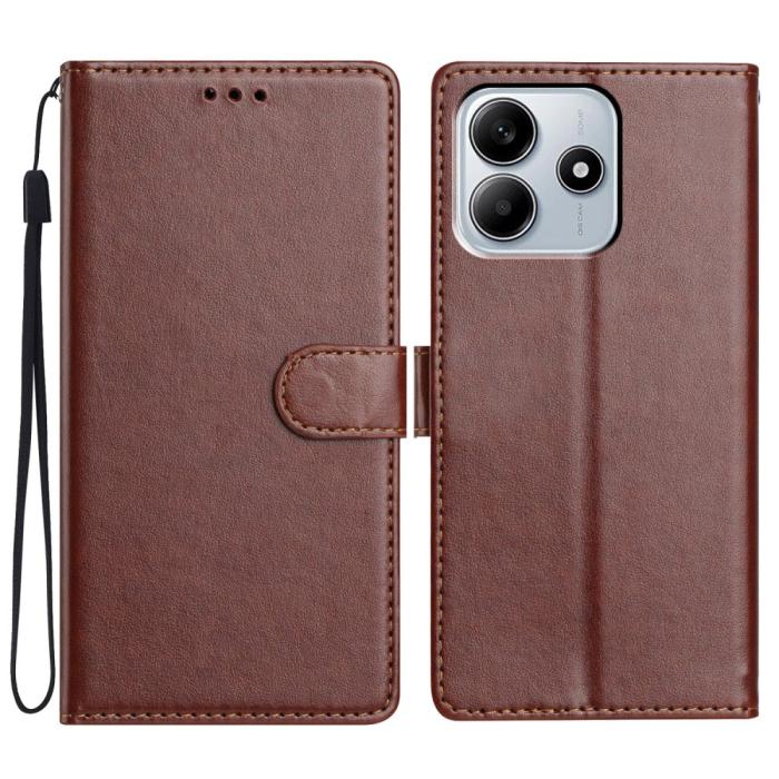Bild 1, Xiaomi Redmi Note 14 5G Plånboksfodral Läder Brun