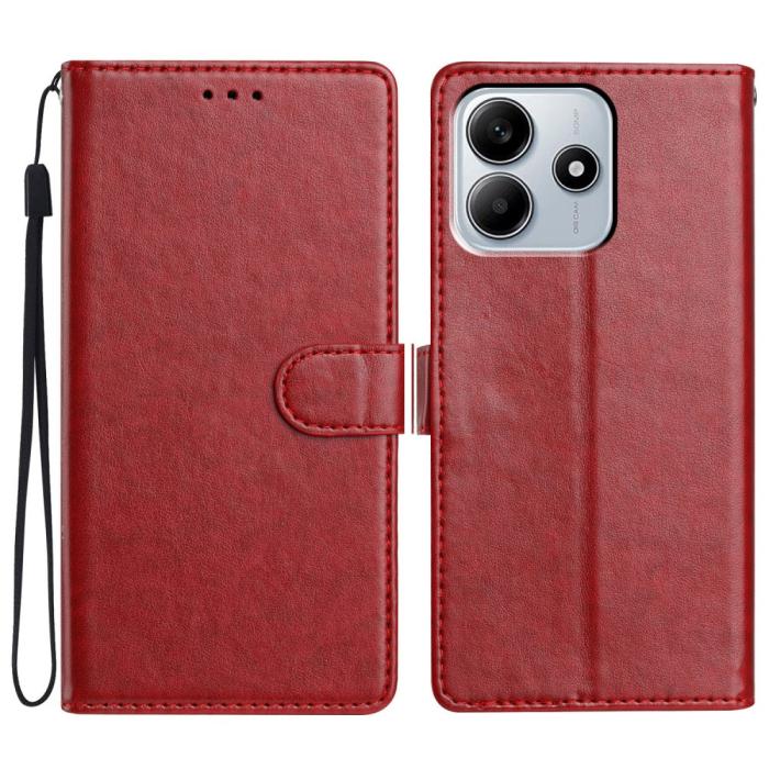Bild 1, Xiaomi Redmi Note 14 5G Plånboksfodral Läder Röd