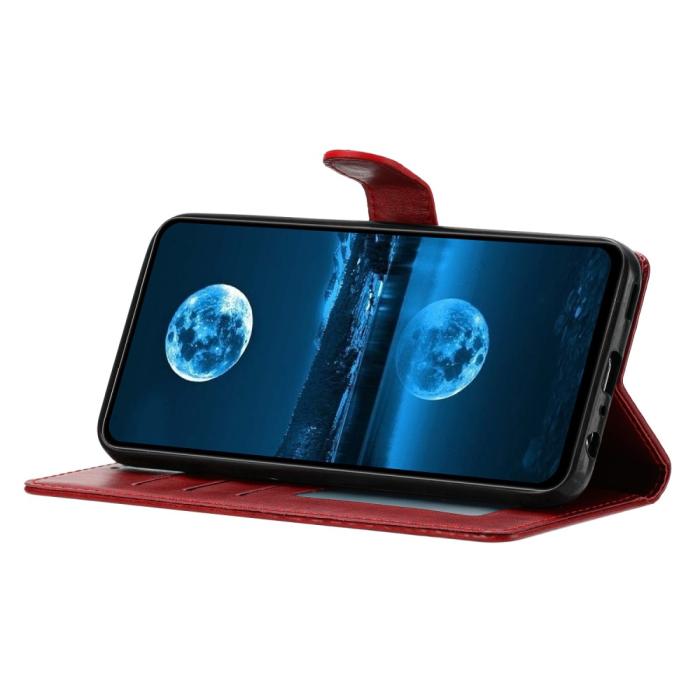 Bild 2, Xiaomi Redmi Note 14 5G Plånboksfodral Läder Röd