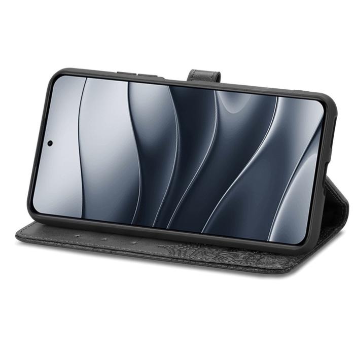 Bild 3, Xiaomi Redmi Note 14 5G Fodral Läder Mandala Tryck Svart