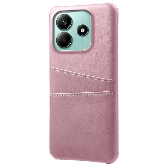 Bild 1, Xiaomi Redmi Note 14 5G Skal Läderbelagt Med Kortfack Roséguld
