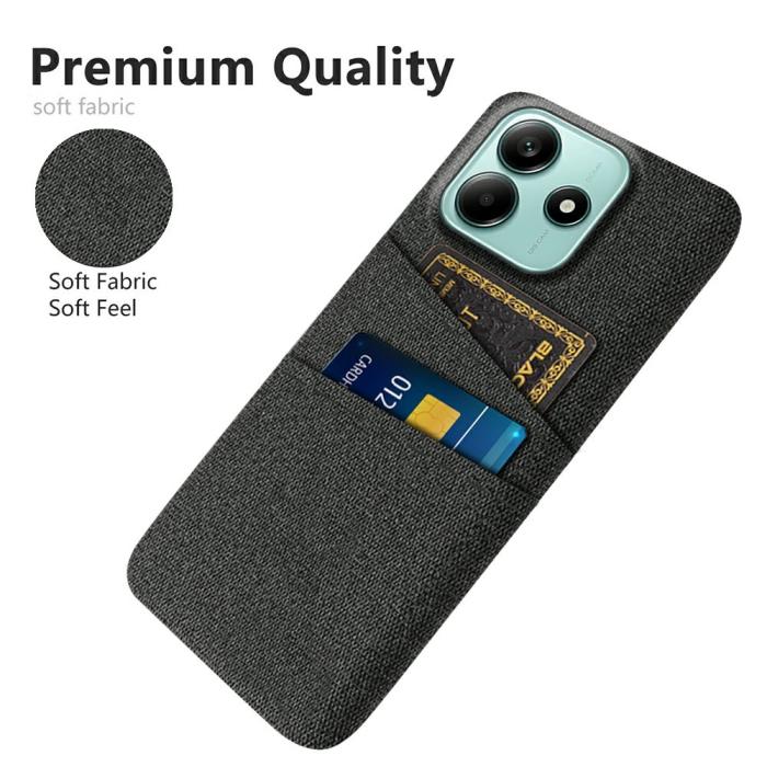 Bild 3, Xiaomi Redmi Note 14 5G Skal Med Kortfack Tygbelagt Svart