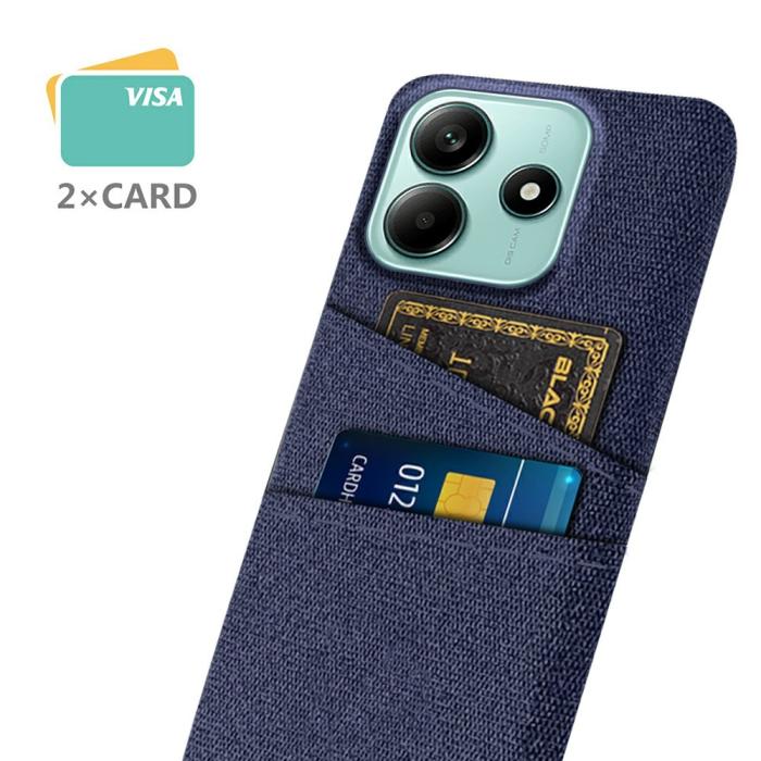 Bild 2, Xiaomi Redmi Note 14 5G Skal Med Kortfack Tygbelagt Blå