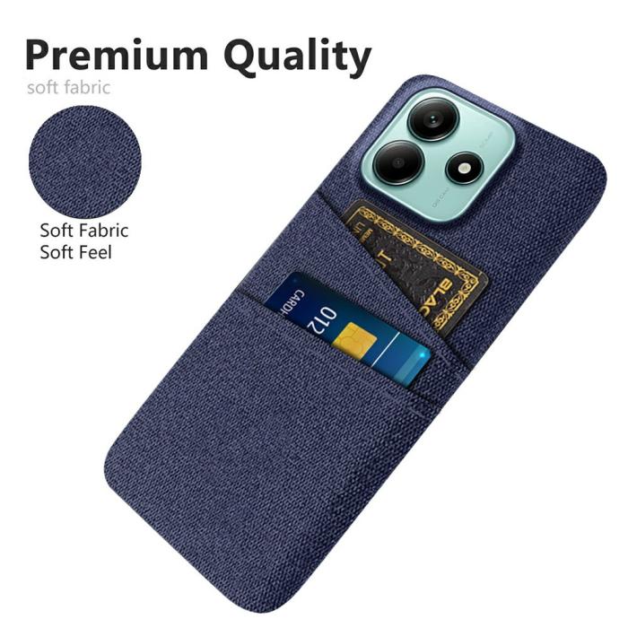 Bild 3, Xiaomi Redmi Note 14 5G Skal Med Kortfack Tygbelagt Blå