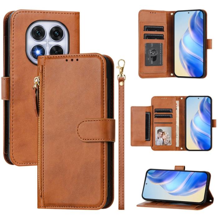 Bild 1, Xiaomi Redmi Note 14 Pro/Pro Plus 5G Plånboksfodral Brun