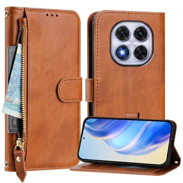 Bild 2, Xiaomi Redmi Note 14 Pro/Pro Plus 5G Plånboksfodral Brun