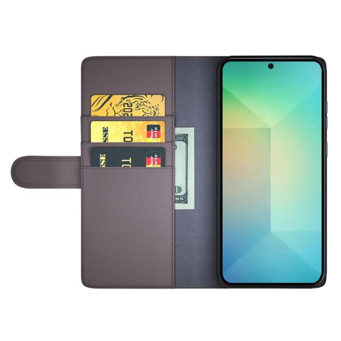 Bild 2, Samsung Galaxy S25 Fodral Premium Äkta Läder Brun