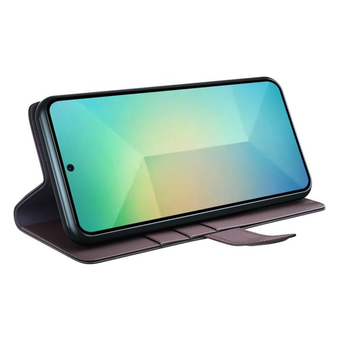 Bild 3, Samsung Galaxy S25 Fodral Premium Äkta Läder Brun