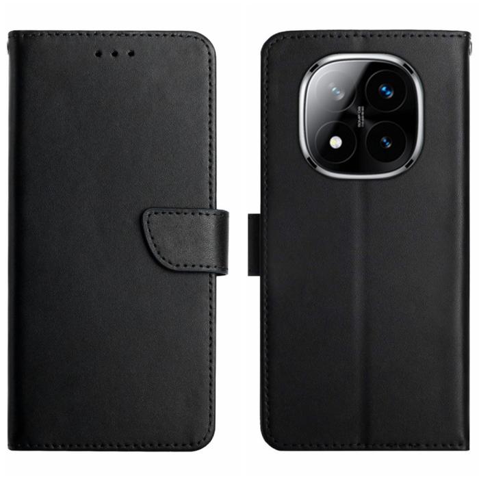 Bild 1, Xiaomi Redmi Note 14 Pro/Pro Plus 5G Fodral Äkta Läder Svart