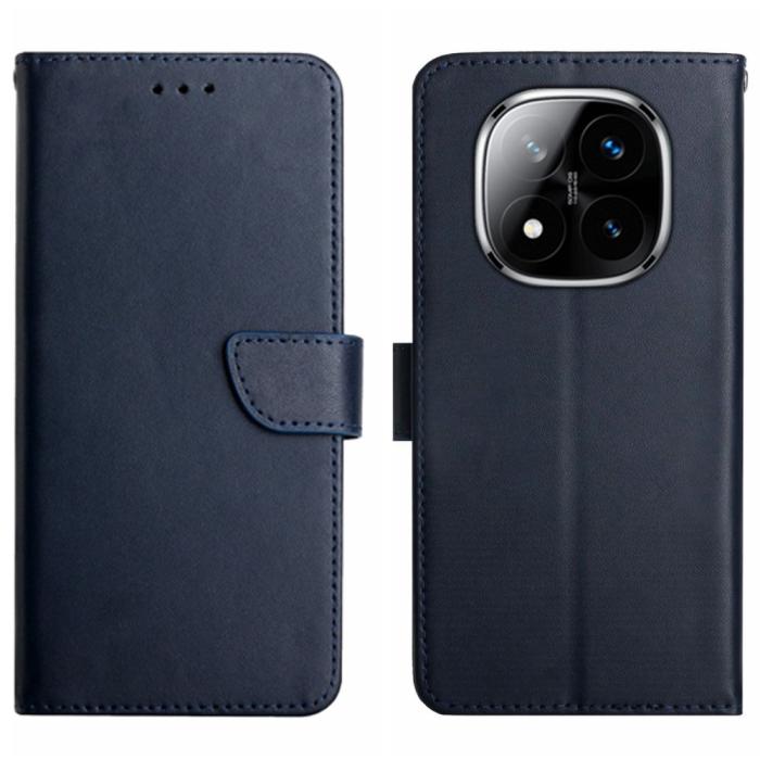 Bild 1, Xiaomi Redmi Note 14 Pro/Pro Plus 5G Fodral Äkta Läder Blå
