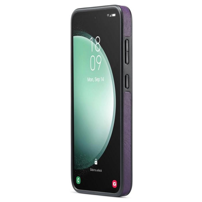 Bild 2, DG.MING Samsung Galaxy S25 Skal Läderbelagt Lila