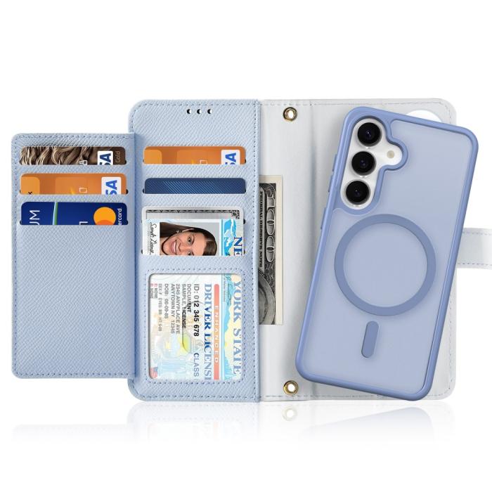 Bild 2, DUX DUCIS Galaxy S25 2in1 Magnet Fodral Lawa Series Ljus Blå
