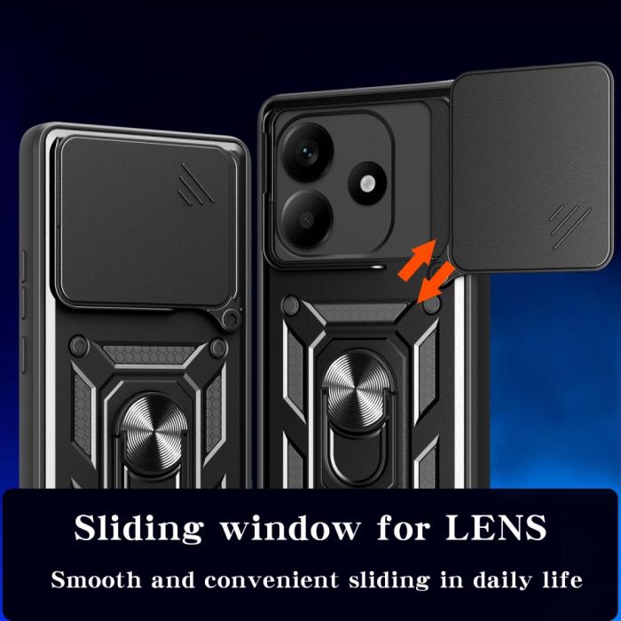 Bild 2, Xiaomi Redmi Note 14 5G Skal CamShield Hybrid Ring Guld